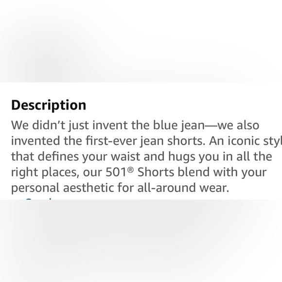 Levi’s Original 501 Denim Women's Shorts. Size 26. Color Fargo short. New w/ tag - Picture 7 of 13